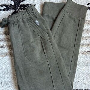 Free people movement 
Work it out joggers 
Olive Green Jogger Pants